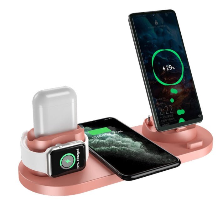 Chargeur sans fil pour iPhone, chargeur rapide pour téléphone, tapis de charge rapide pour téléphone, station d'accueil de charge 6 en 1 pour montre. - KaoKao