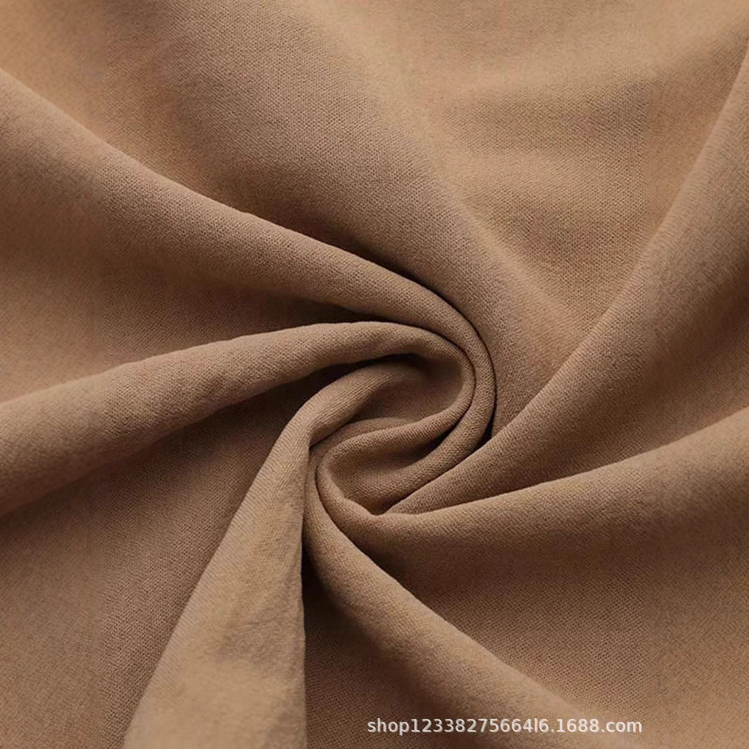 Chemise à revers simple boutonnage de couleur unie, haut ample sans manches en coton et lin - KaoKao