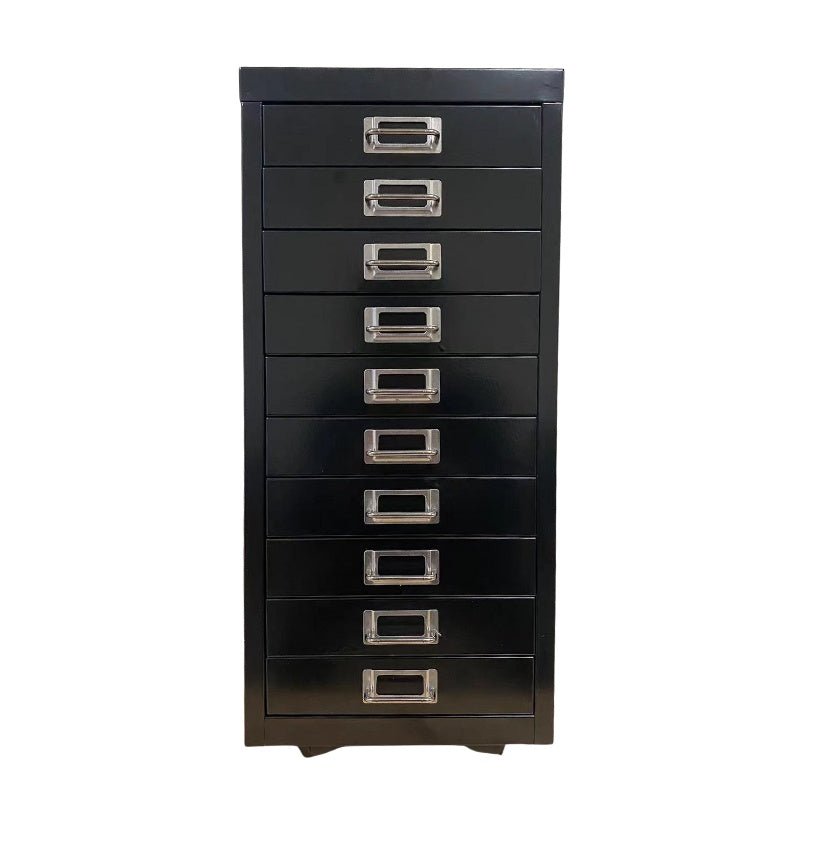 Classeur avec organiseur de documents en métal de petite taille, disponible en deux couleurs, noir et blanc, 5 et 10 tiroirs, pour la maison et le bureau. - KaoKao