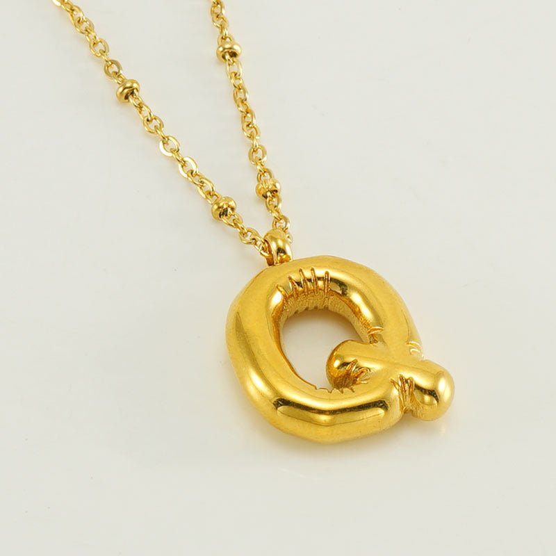 Collier avec pendentif lettre bulle tendance pour femme - KaoKao