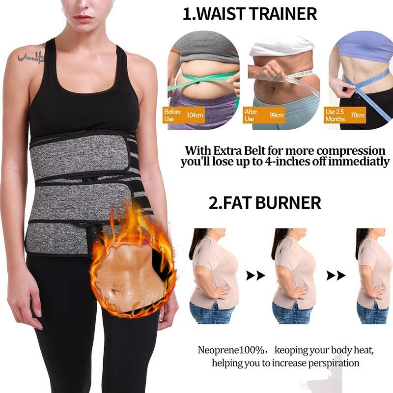 Corset amincissant pour femme, vêtement de sudation, gaine amincissante, 2 ou 3 ceintures - KaoKao
