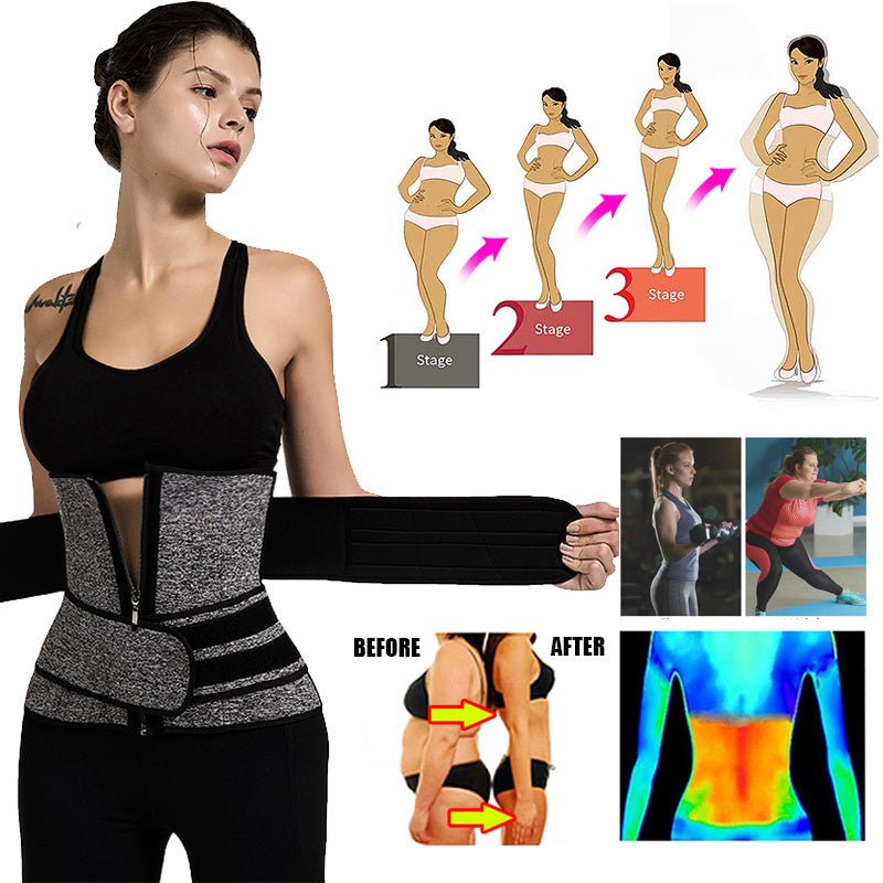 Corset amincissant pour femme, vêtement de sudation, gaine amincissante, 2 ou 3 ceintures - KaoKao