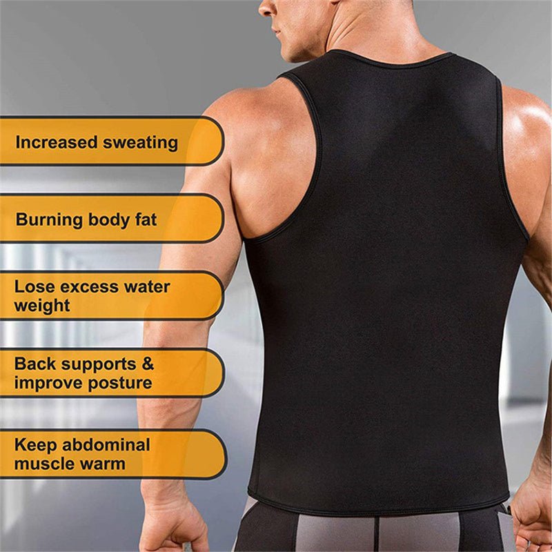 Corset de fitness pour homme, vêtement de maintien de la chaleur, gilet de sudation, body gainant - KaoKao