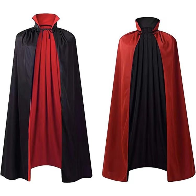 Costumes de cape d'Halloween Cape de sorcier pour enfants Capes à capuche Manteau Décoration de fête noire - KaoKao