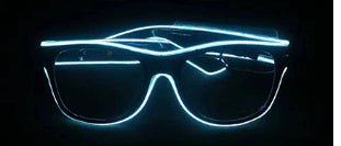 Lunettes LED clignotantes à 7 couleurs avec fil EL, éclairage décoratif de fête, cadeau classique, lumière vive, cadeau de festival