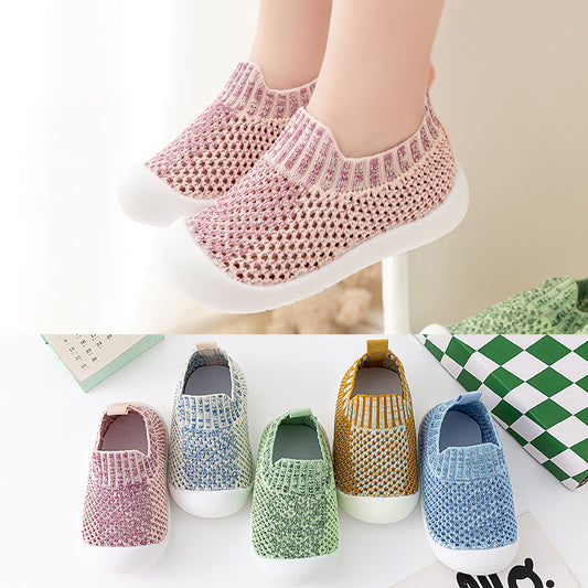 Chaussures en maille respirante à semelle souple pour enfants