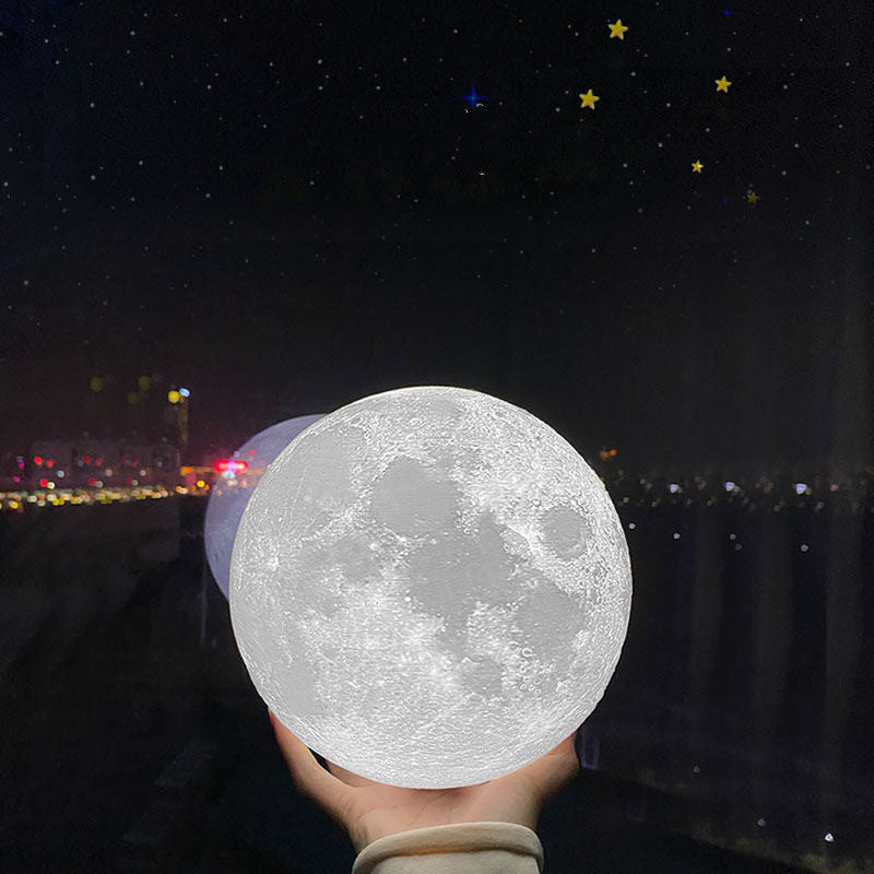 Lampe de table de nuit en forme de lune avec impression 3D, cadeau de Saint-Valentin chinois