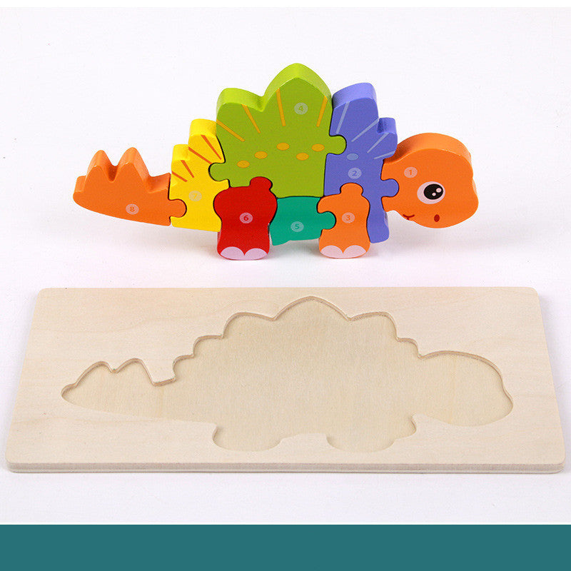 Jouets éducatifs pour enfants Montessori en bois tridimensionnel