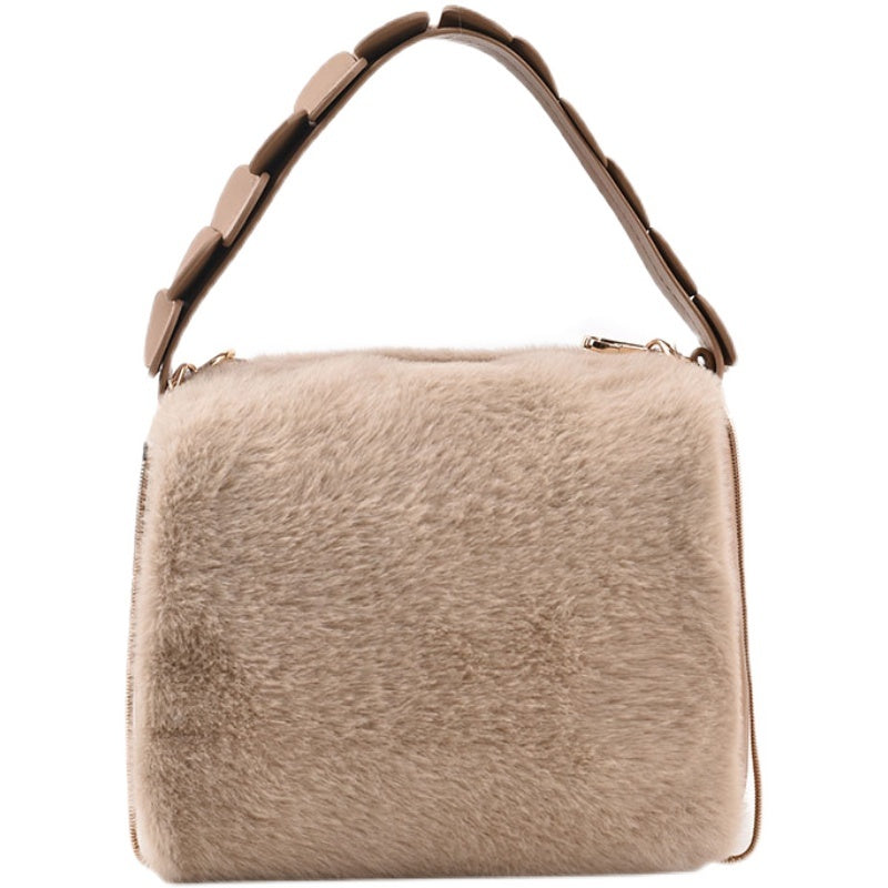 Sac à main croisé en fourrure petite pour femmes automne et hiver