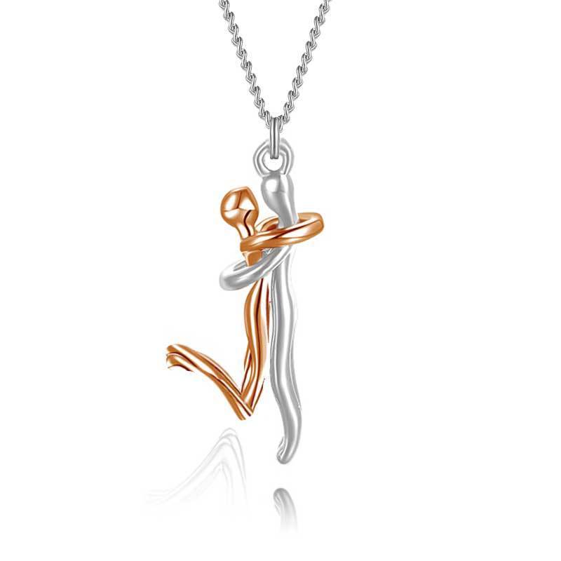 Collier en forme de cœur 18K pour couple, cadeau d'anniversaire ou de la Saint-Valentin, mode simple, tempérament, chaîne de clavicule, pendentif.