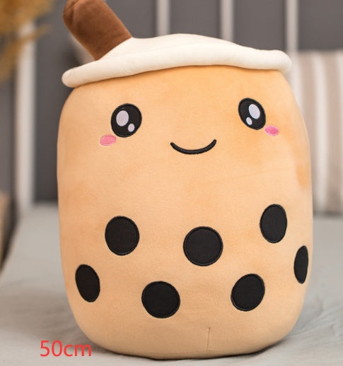 Jouet en peluche de tasse de thé au lait à la fraise, boisson en peluche douce, coussin de thé à bulles, cadeau pour enfants.