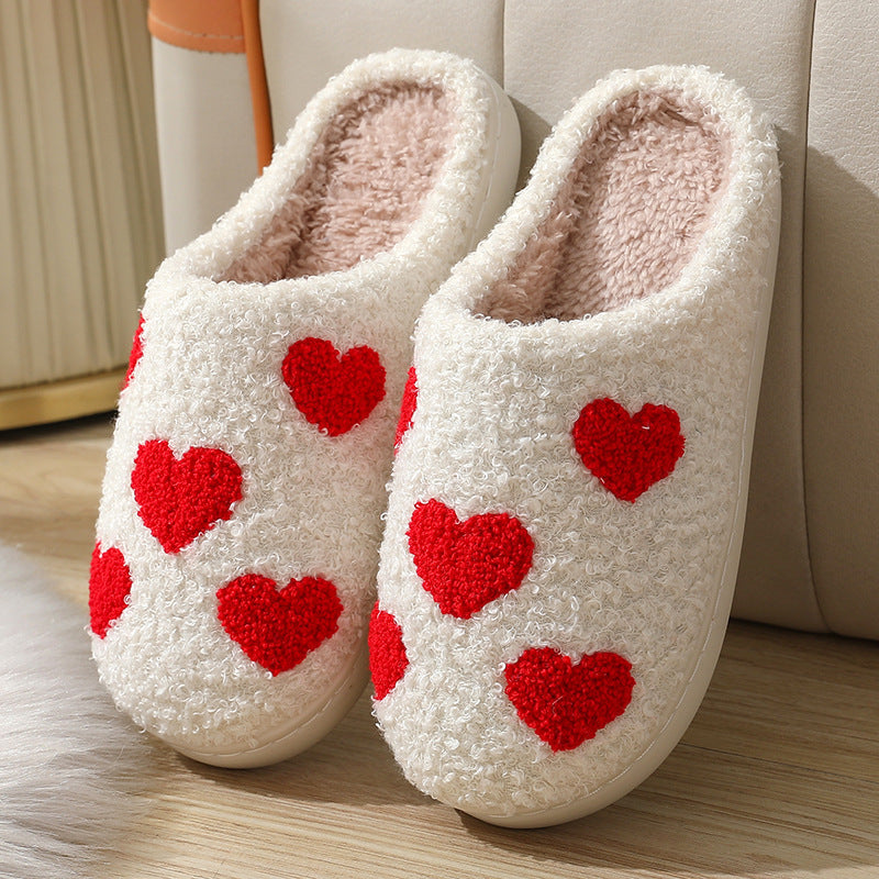 Chaussons pour femmes en peluche tendance pour la Saint-Valentin