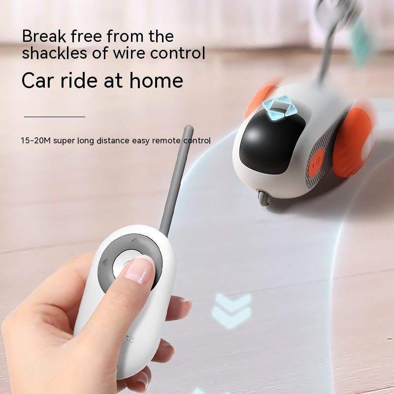 Jouet interactif pour chat avec télécommande, voiture USB rechargeable, poursuite automatique, voiture intelligente à déplacement autonome, jouet interactif pour chat, produits pour animaux de compagnie.