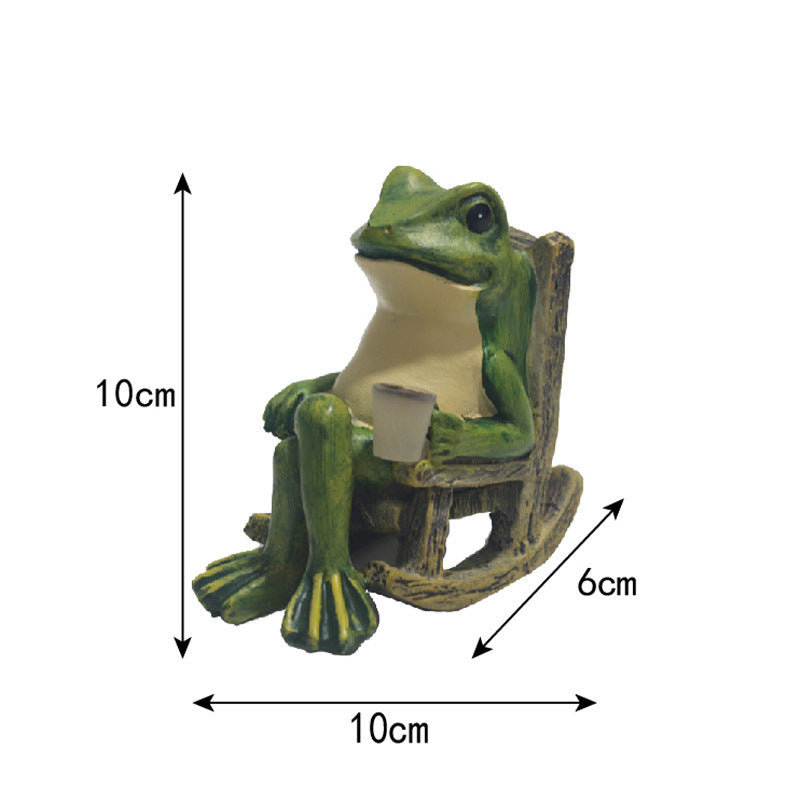 Lampe de nuit solaire en forme de grenouille pour décoration de jardin