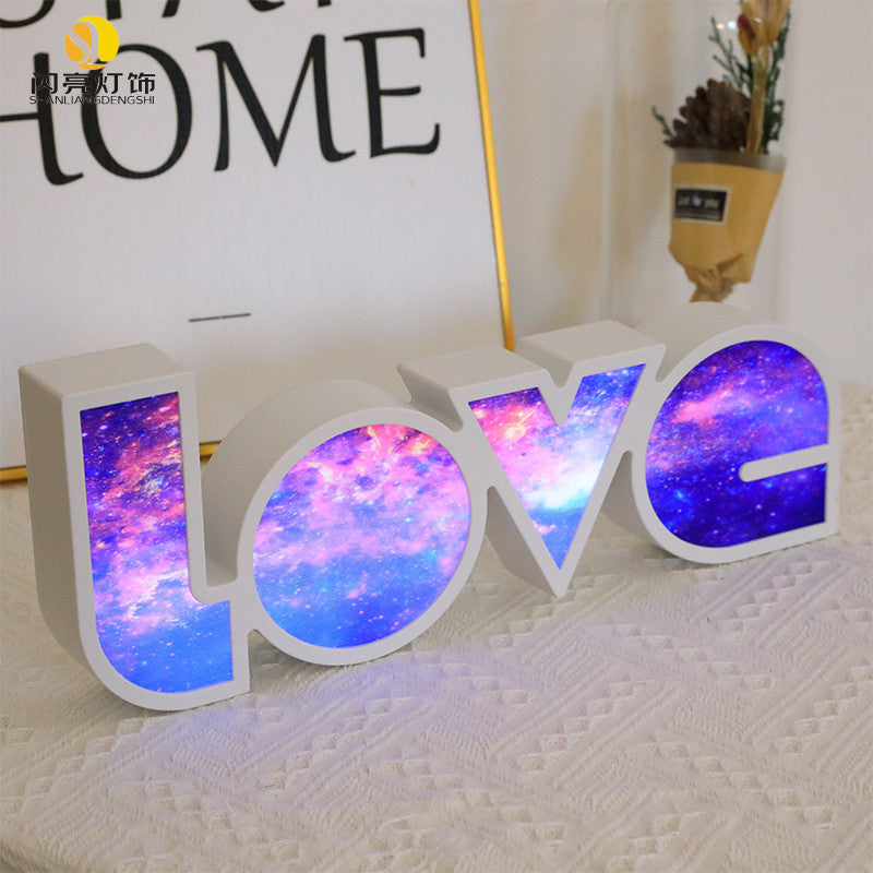 Décoration de la Saint-Valentin Lumière LED LOVE Cadeau de la Saint-Valentin pour petite amie Anniversaire Décoration de mariage Fête Décoration romantique de mariage