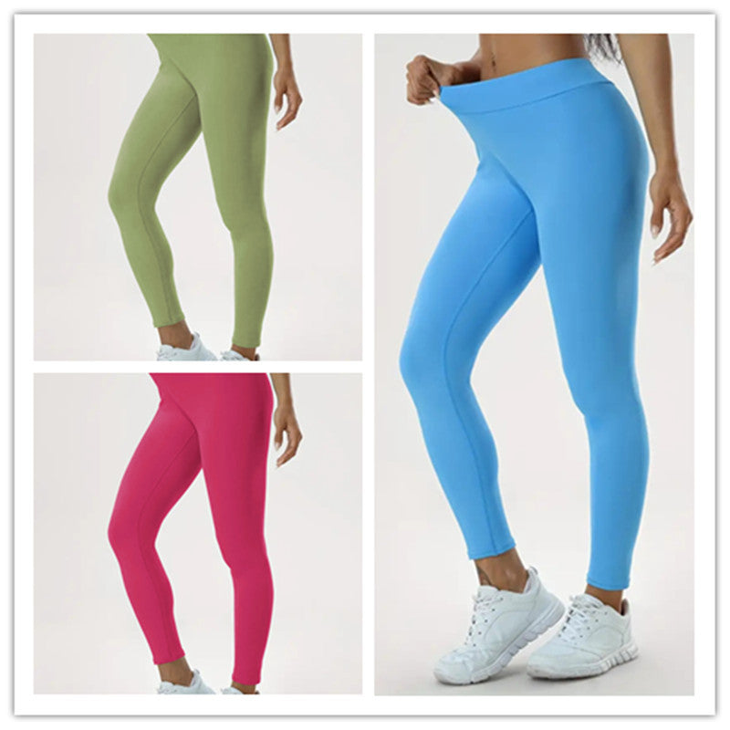 Pantalons de yoga pour femmes taille haute, élévation, haute élasticité, pantalons de fitness ajustés.