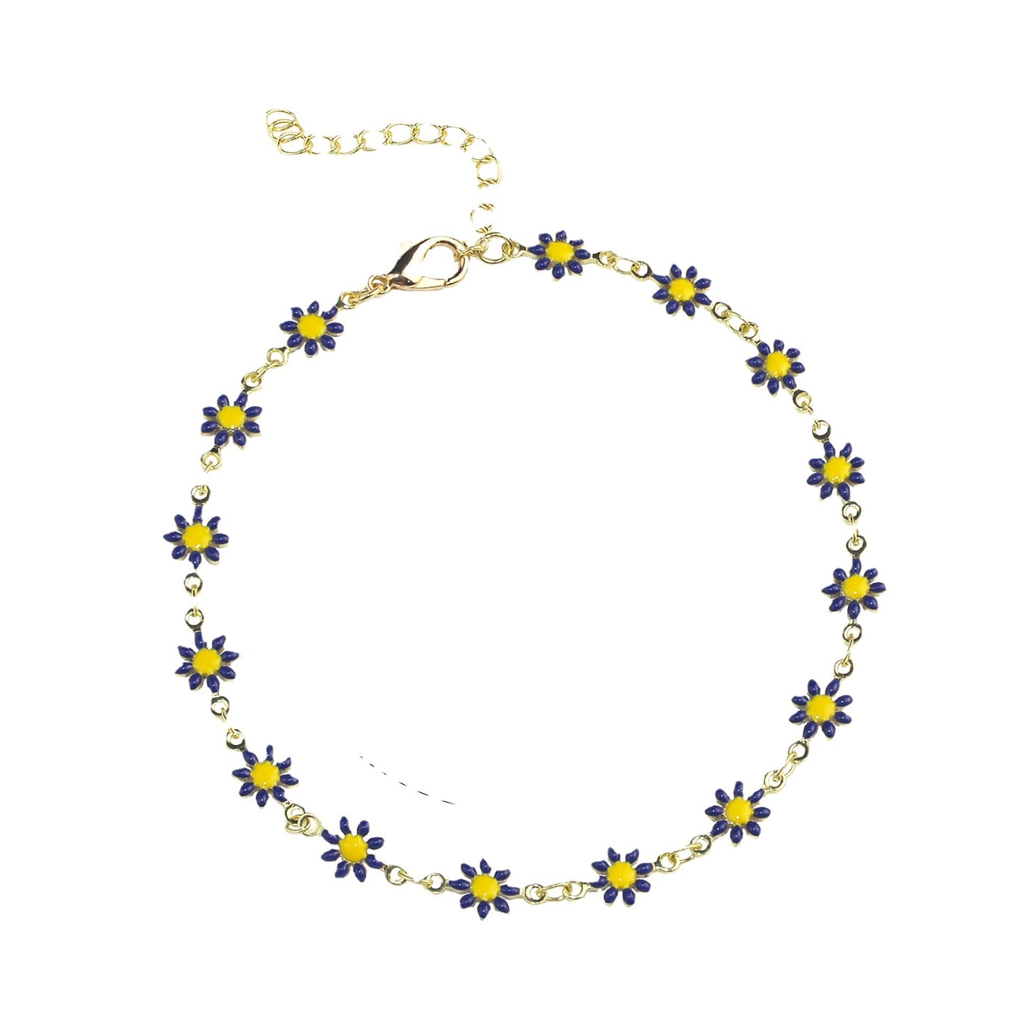 Petite bracelet de cheville marguerite personnalité simple fille ornement gracieux et à la mode de haute qualité