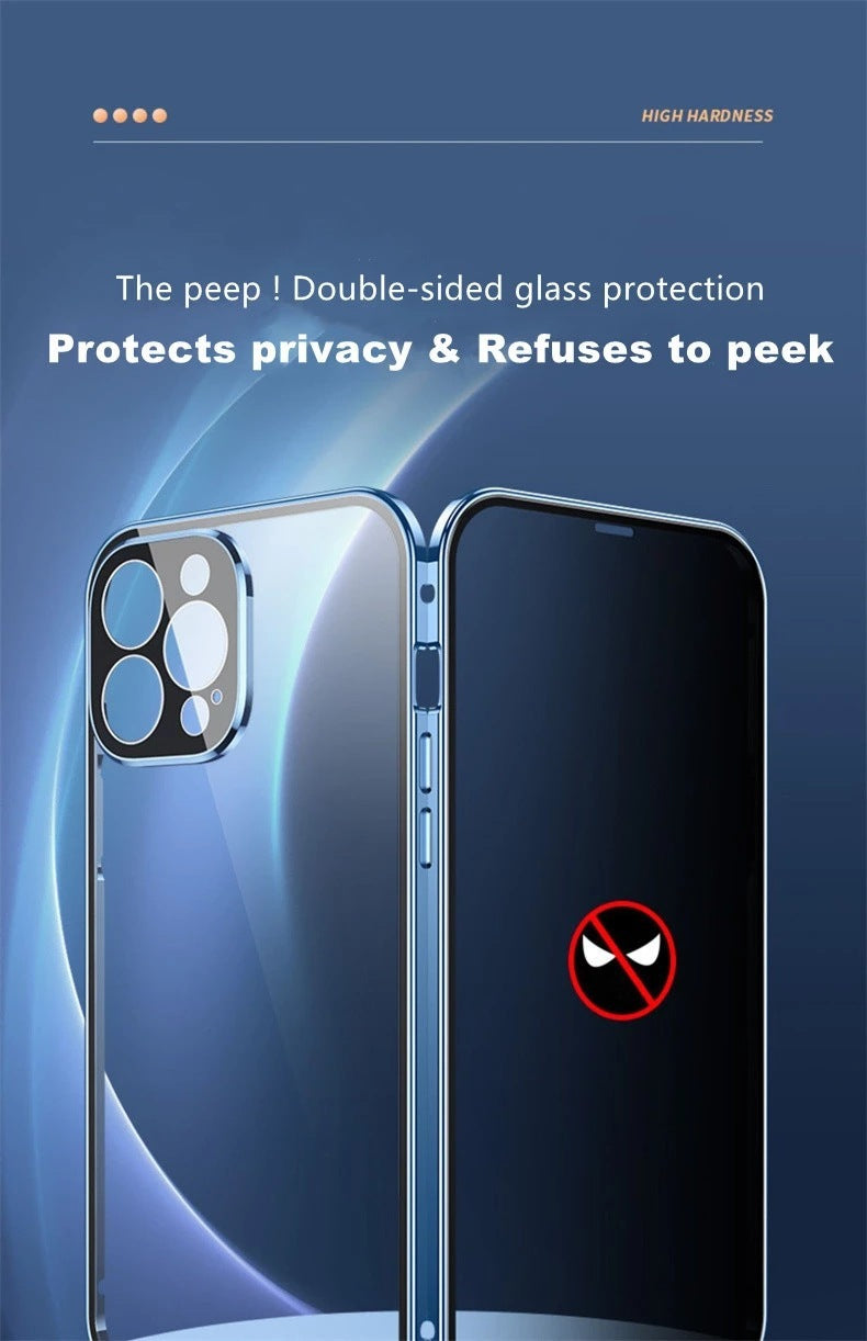 Coque de téléphone Magneto de protection anti-privacy avec lunettes