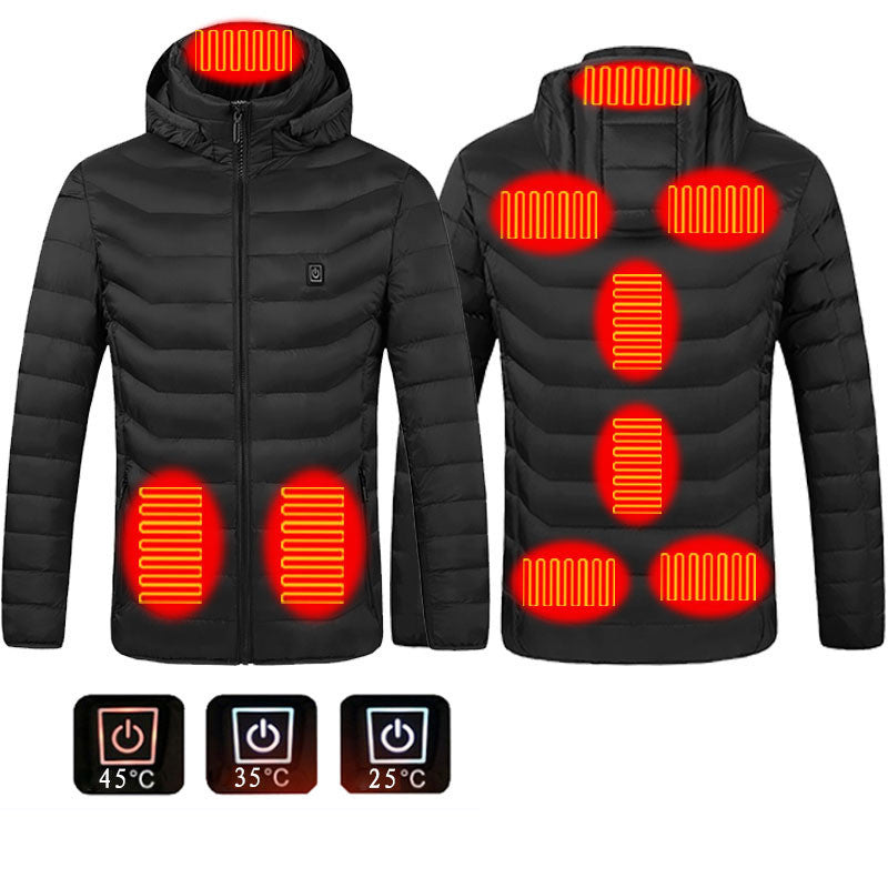 Nouvelle veste chauffante manteau USB veste électrique manteau en coton chauffage vêtements thermiques gilet chauffant vêtements pour hommes hiver