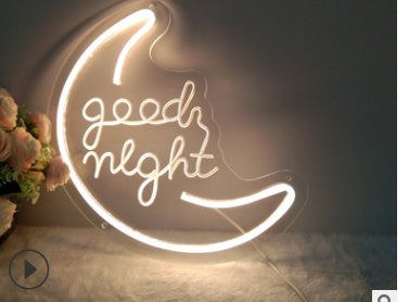 Lumière néon LED, panneau arrière en acrylique, lumière de décoration de chambre.