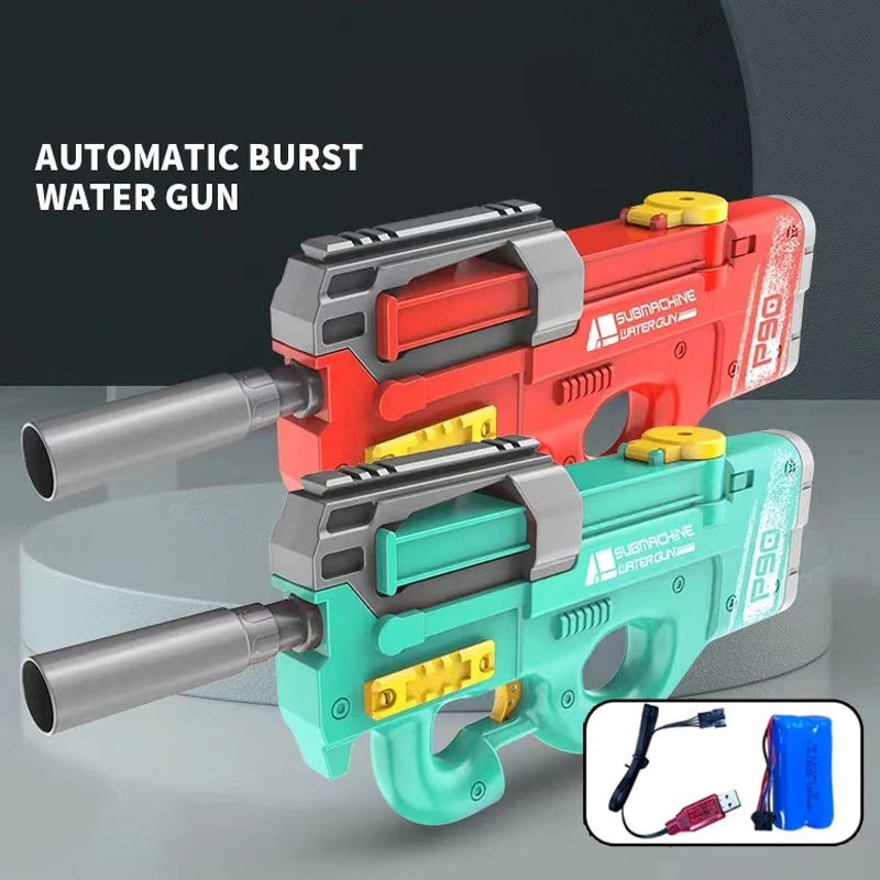 Jouets de pistolet à eau électrique automatique requin haute pression pour l'extérieur, jouet d'été pour la plage, bataille d'eau pour enfants, fête à la piscine, jouet aquatique.