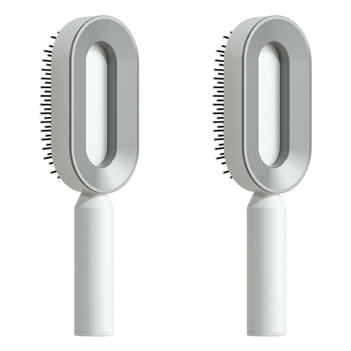 Brosse à cheveux auto-nettoyante pour femmes, brosse de massage du cuir chevelu avec airbag anti-perte de cheveux et nettoyage à une touche, brosse anti-statique.