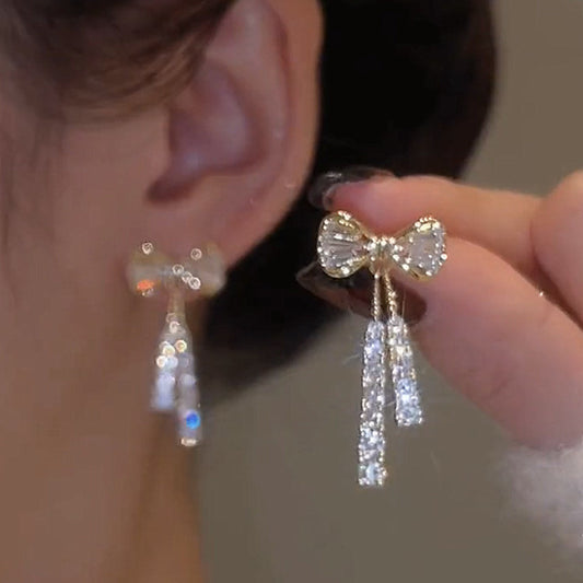 Boucles d'oreilles papillon INS avec strass Bijoux de tempérament de mode