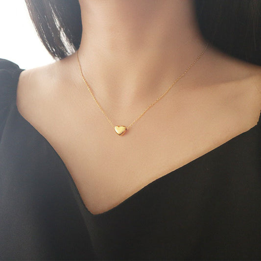 Collier en forme de cœur d'amour 3D Design Sense Clavicle Bijoux de mode