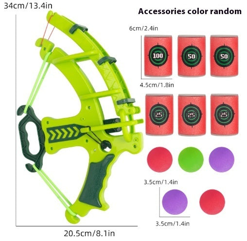 Continuez à avancer 1991 Pistolet à fléchettes souples Ball Bow Jeu de simulation de tir pour garçons et filles sur bureau