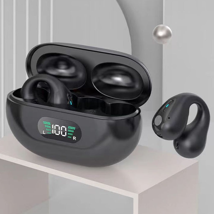 Casque audio à conduction osseuse TWS écouteurs à clip d'oreille Bluetooth 5.3 écouteurs sans fil à commande tactile intra-auriculaires basses HIFI casque de sport