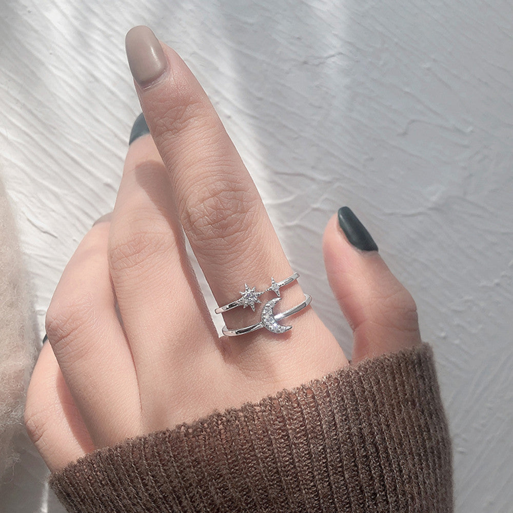 Bague littéraire à diamant unique pour femme