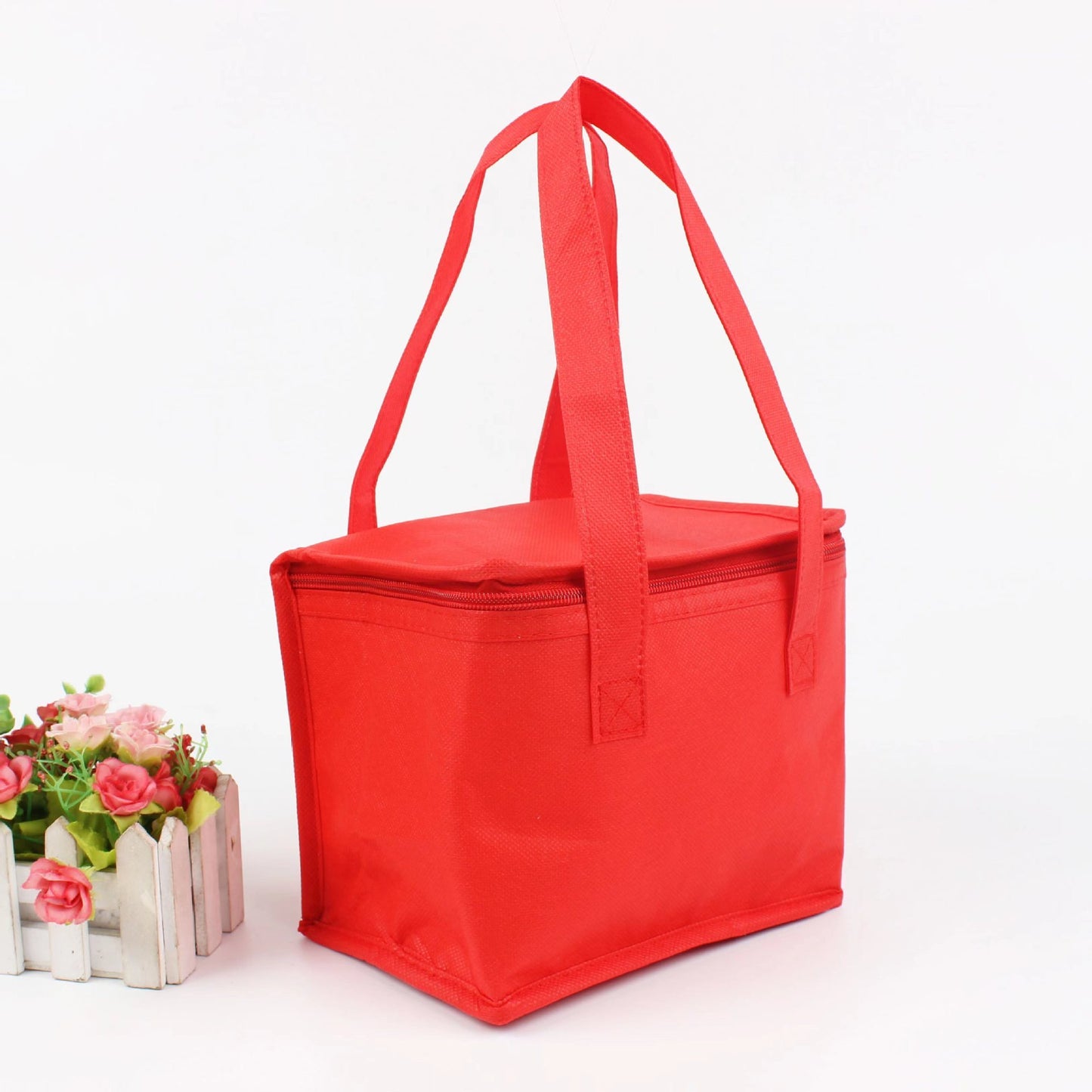 Portable lunch insulation bag, drink holder, insulated bags, food delivery bag.