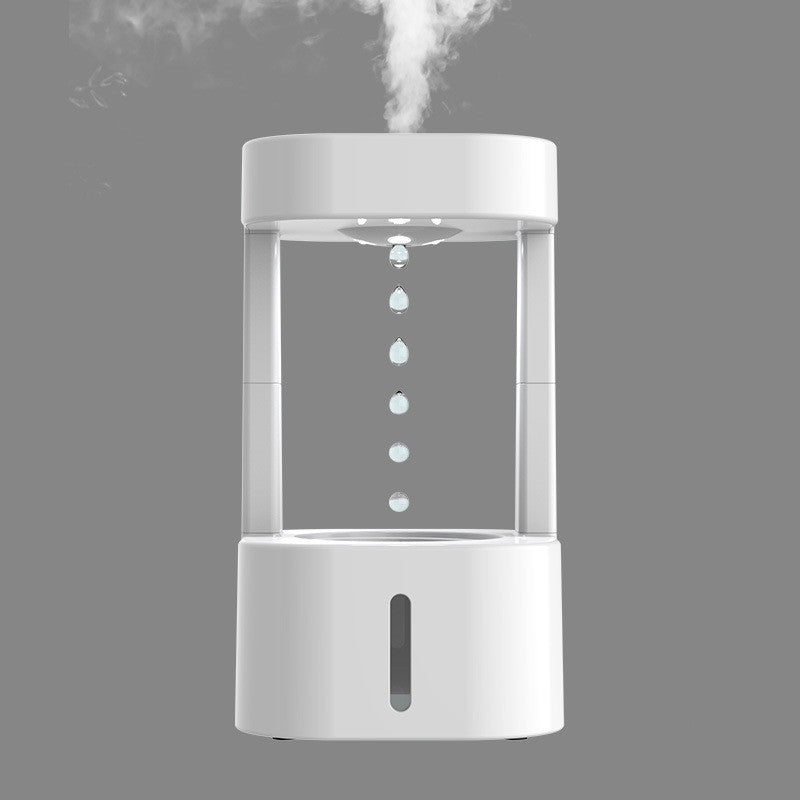 Creative anti-gravity water humidifier with mist spray for air conditioning, quiet, suitable for bedroom and office, with 580ML water tank.