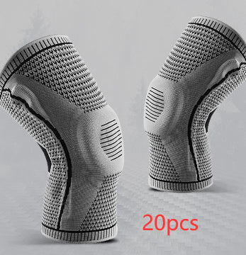 Genouillères pour le sport, protection de la patella en silicone à ressort.