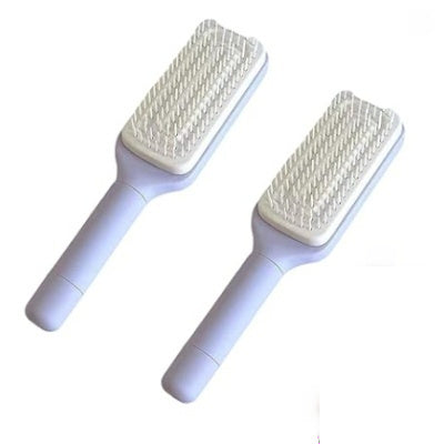 Brosse à cheveux autonettoyante 4 en 1, nouveau peigne de massage antistatique autonettoyant, brosse à cheveux autonettoyante rotative et évolutive