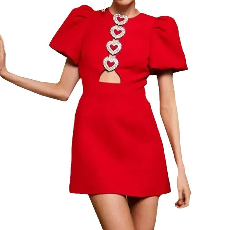 Robe à manches bouffantes sexy et tendance