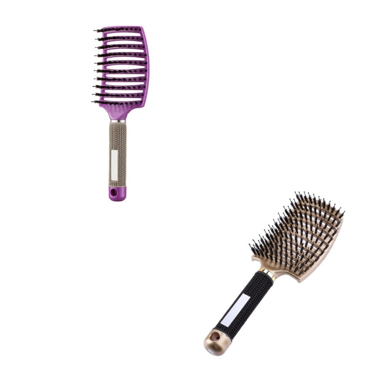 Brosse à cheveux Anti Klit Brushy Haarborstel pour femmes, brosse démêlante, poils en nylon, massage du cuir chevelu, brosse à teaser.