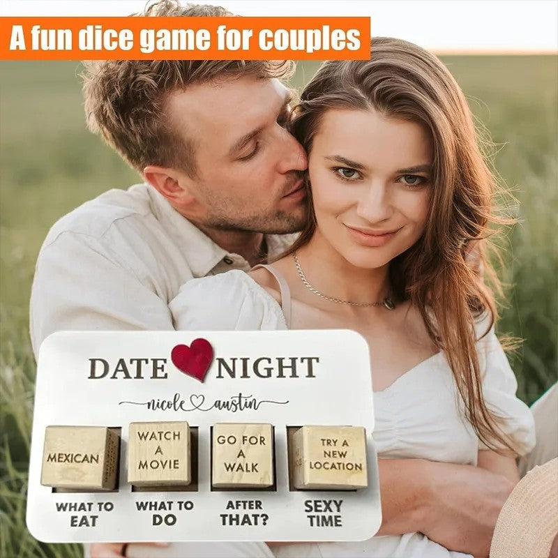 Dés en bois pour rendez-vous galant Idées de jeu de dés pour rendez-vous galant Jeu de dés pour rendez-vous galant romantique pour couple Jeux de dés d'action et de décision pour couple