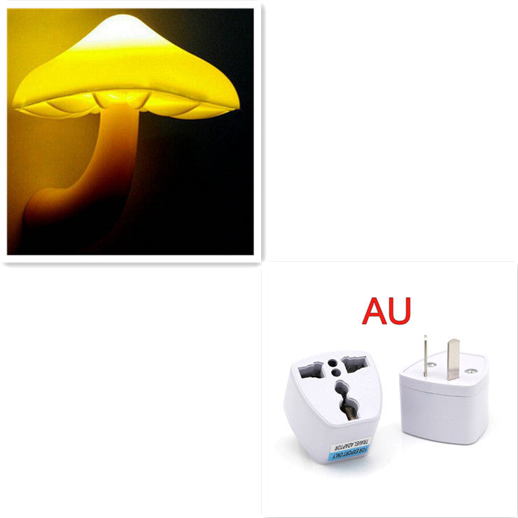 Lampe de nuit LED champignon avec prise murale, prise EU/US, lumière blanche chaude, capteur de contrôle de lumière, éclairage de chambre, décoration intérieure.