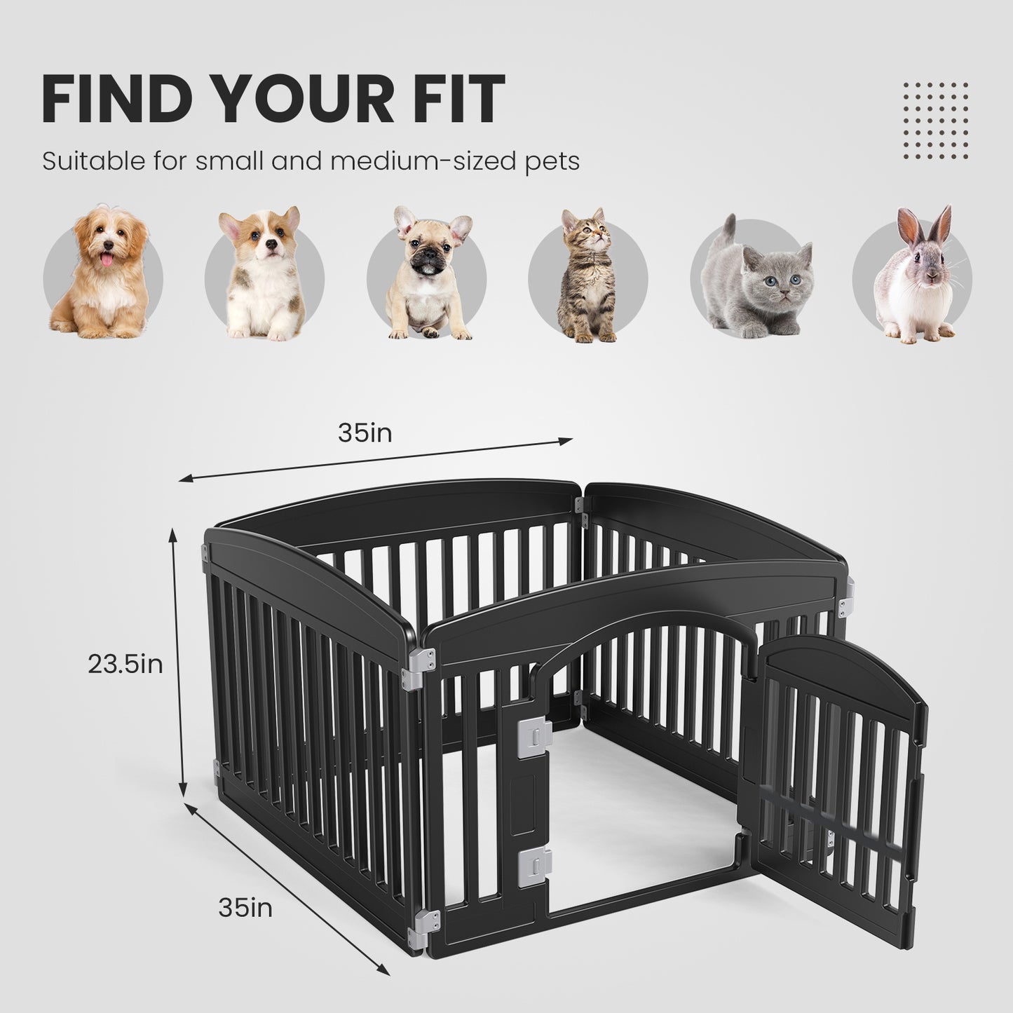 Cage de jeu pour chien est sûr et fiable.