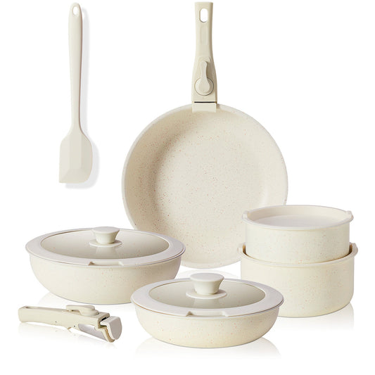 Ensemble de 12 casseroles et poêles, batterie de cuisine antiadhésive - KaoKao