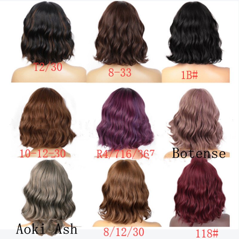 Ensemble de perruques européennes et américaines pour femmes noires, cheveux courts et bouclés - KaoKao