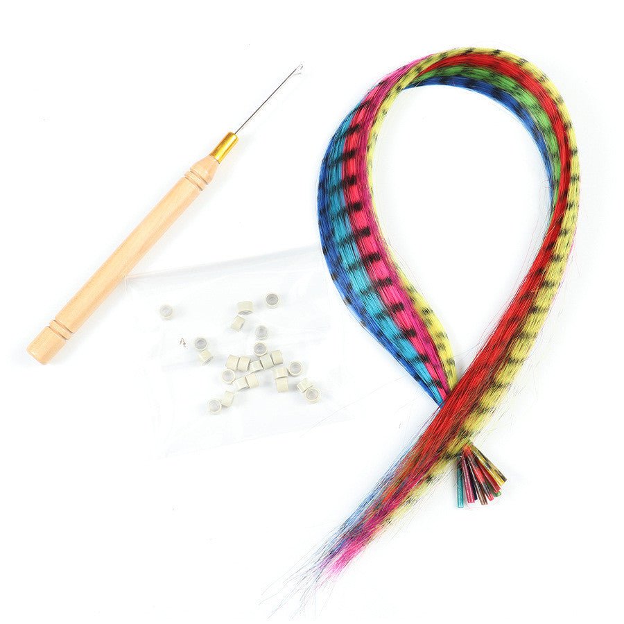Extensions de cheveux en plumes Couleur 10 - 60 Set Multicolore - KaoKao