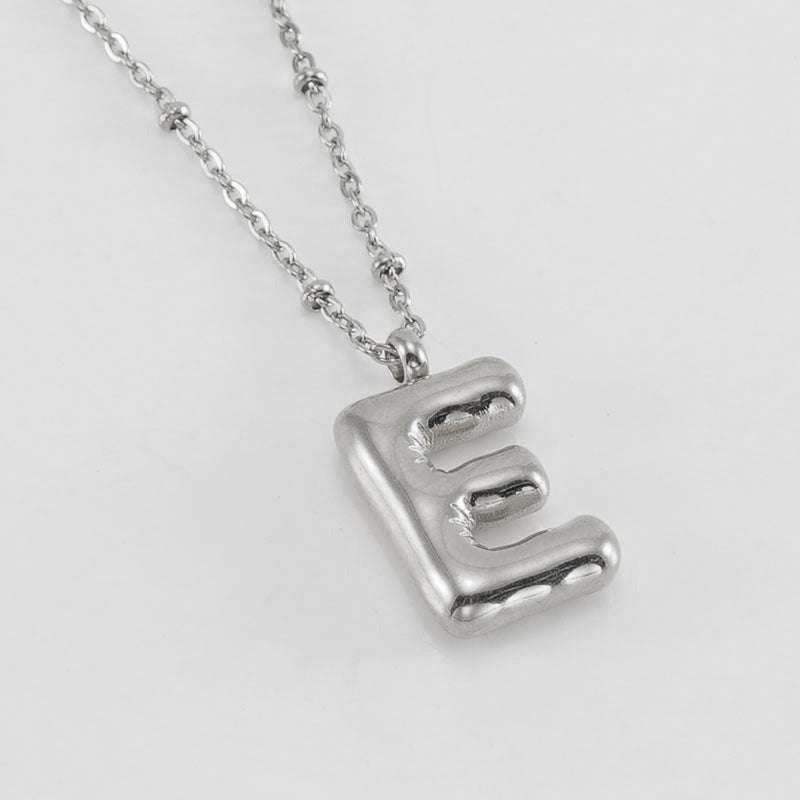 Collier avec pendentif lettre bulle tendance pour femme