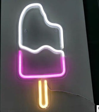 Lumière néon LED, panneau arrière en acrylique, lumière de décoration de chambre.