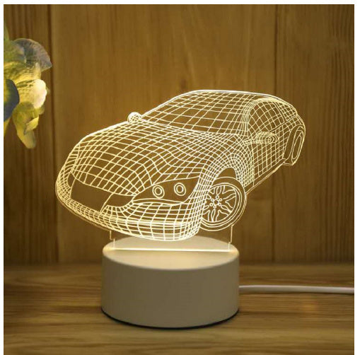 Lampe 3D en acrylique USB LED, veilleuse, panneau néon, décoration de Noël pour la maison, décoration de chambre, cadeaux de Saint-Valentin