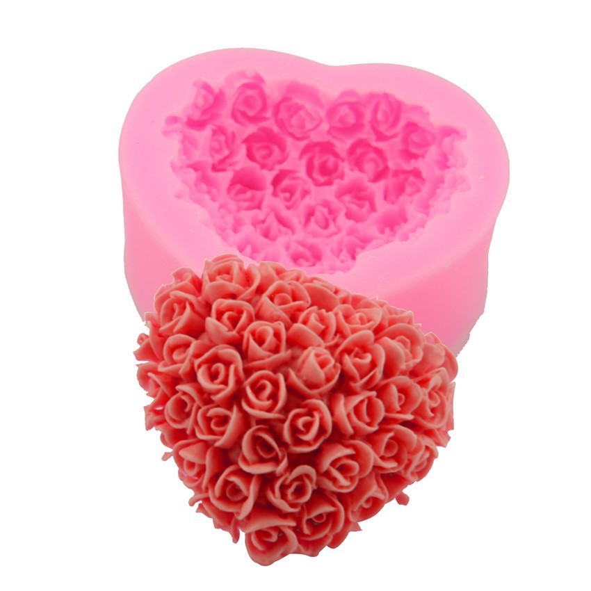 Cadeau de Saint-Valentin Moule en silicone pour la Saint-Valentin Amour Rose Fournitures pour la maison