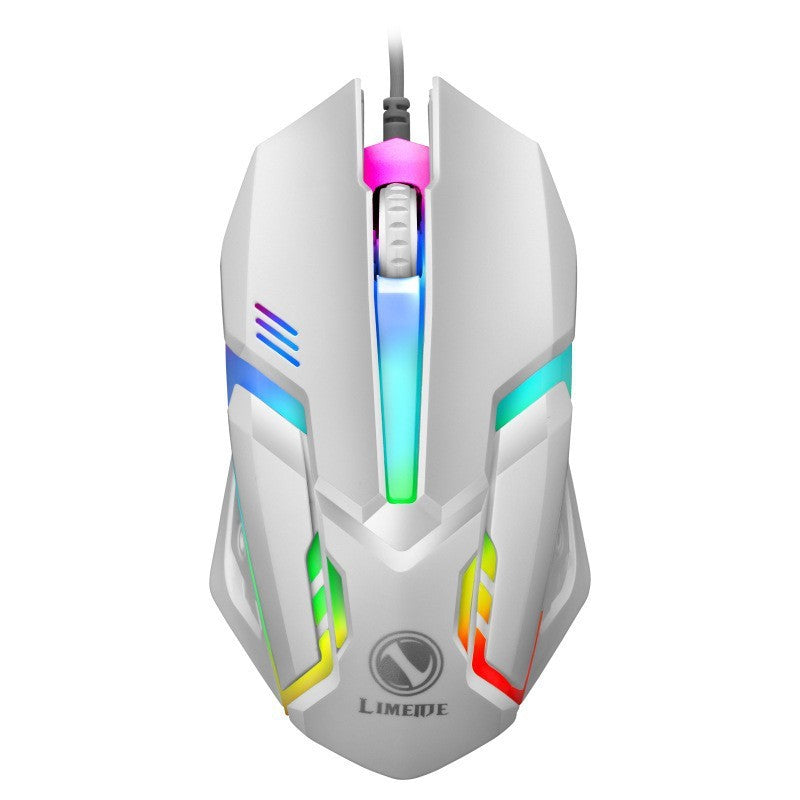 Souris USB rétroéclairée filaire pour les jeux compétitifs.