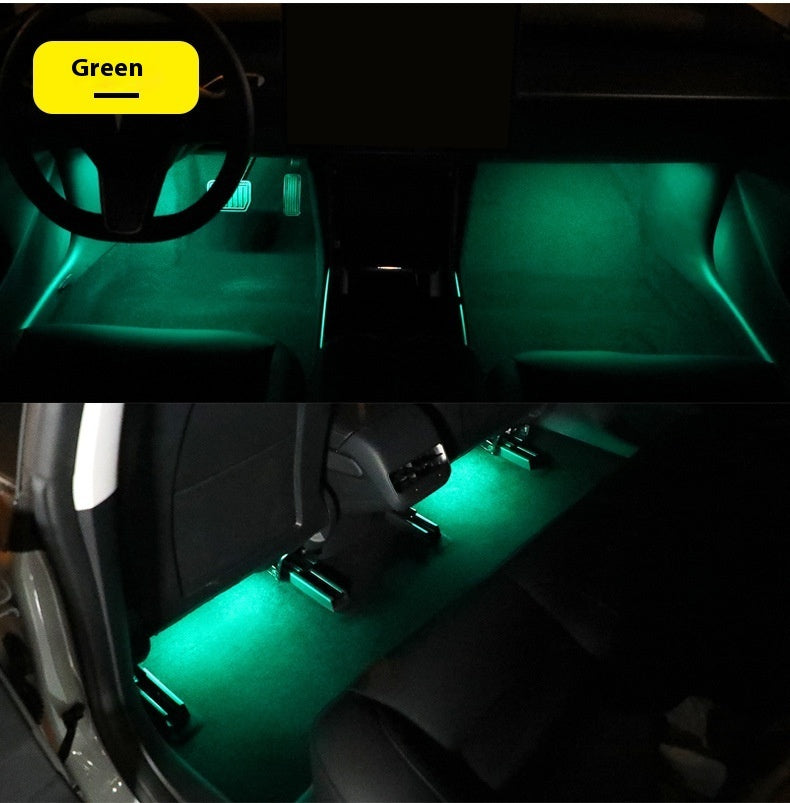 Lumière d'ambiance pour l'intérieur de voiture, rétrofit sans fil avec LED magnétiques.