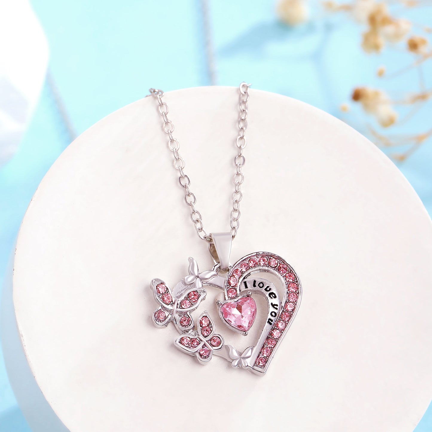 Collier en forme de cœur creux avec des rhinestones, collier de clavicule de mode, personnalité, pour la Saint-Valentin.